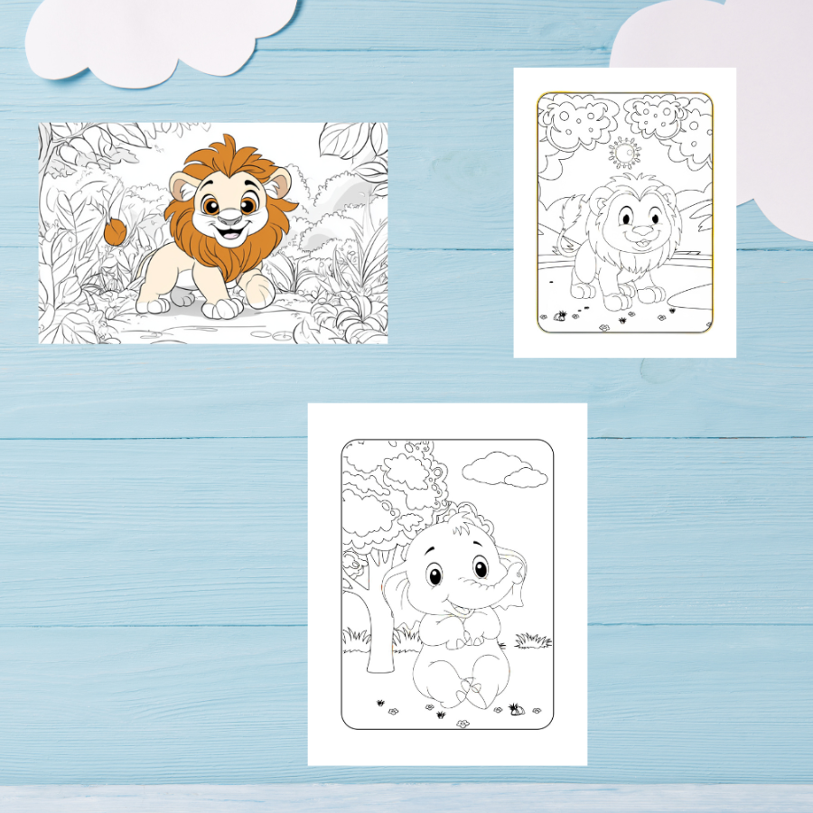 Adorable Animal Coloring Book