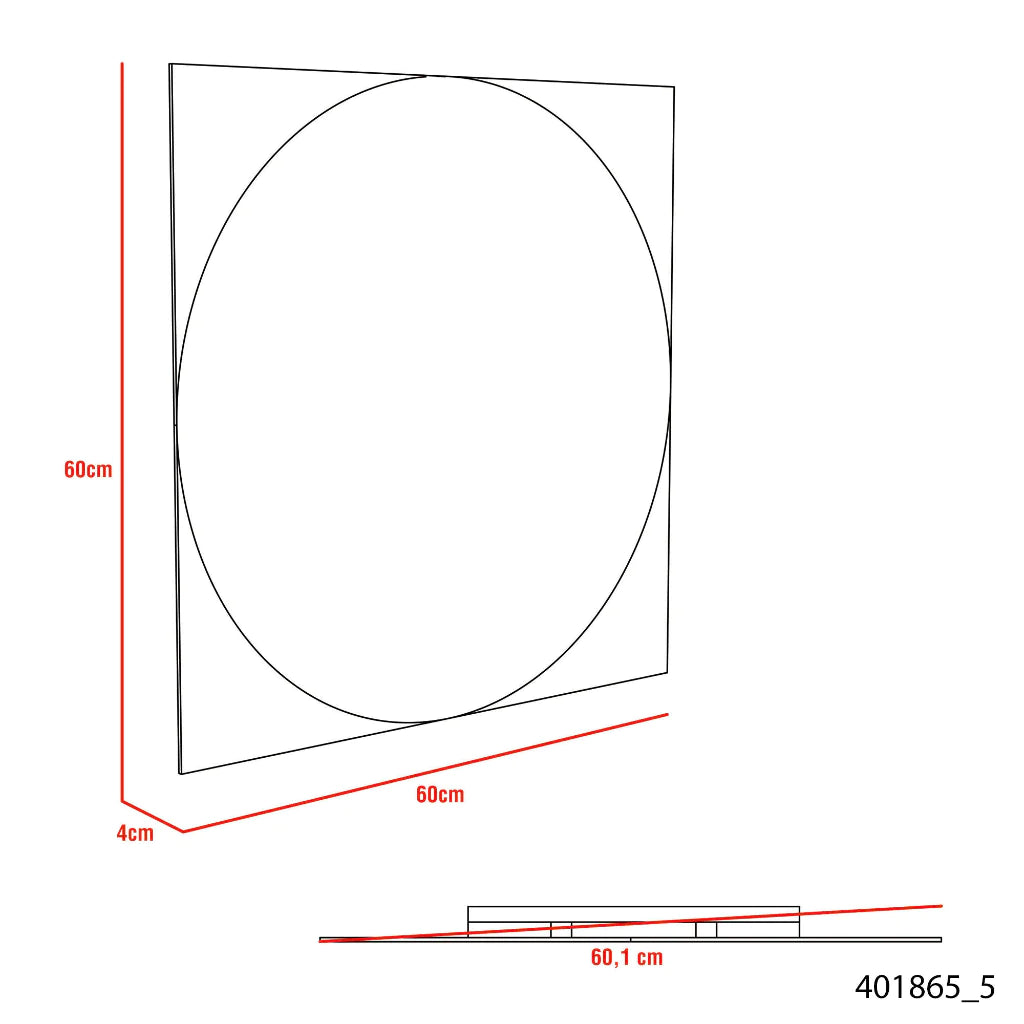 "Enhance Your Space with the Elegant Square Mirror Mundip, Featuring Stunning Sandblasting Borders"