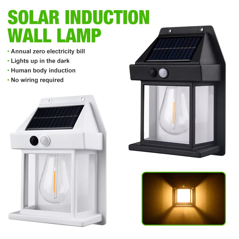 "Illuminate Your Outdoor Space with Our Intelligent Induction Solar Wall Lamp - Waterproof, Stylish, and Energy-Efficient!"