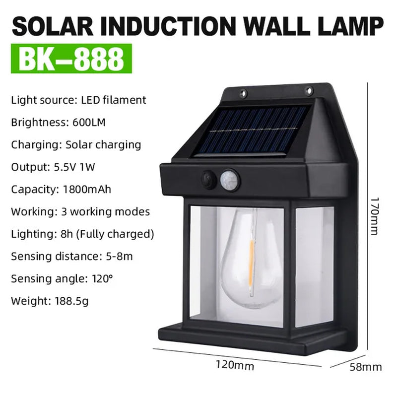 "Illuminate Your Outdoor Space with Our Intelligent Induction Solar Wall Lamp - Waterproof, Stylish, and Energy-Efficient!"